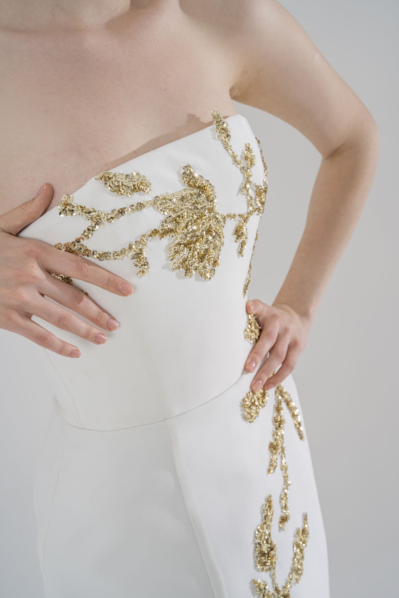 Golden Petals Dress